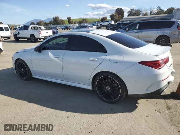 2020 Mercedes-Benz CLA 250 with VIN WDD5J4GB8LN062535, listed as a Copart auction lot 49666095 with 60,088 mi miles and Salvage Title. Bid and sale history available at DreamBid. Image 2.