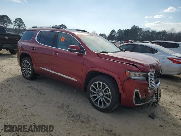 2021 GMC Acadia Denali with VIN 1GKKNXLS6MZ114056, listed as a Copart auction lot 49339025 with Not provided miles and Salvage title. Bid and sale history available at DreamBid. Image 4.