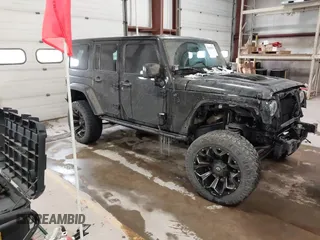 2015 Jeep Wrangler Unlimited Sahara with VIN 1C4BJWEG6FL688382, listed as a IAAI auction lot 41620621 with 138,119 mi miles. Bid and sale history available at carsss.com. Image 1.