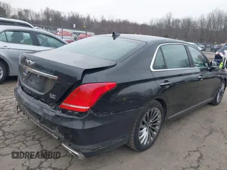 2018 Genesis G90 3.3T Premium with VIN KMHG34JA7JU041008, listed as a IAAI auction lot 41719369 with 146,874 mi miles. Bid and sale history available at carsss.com. Image 4.