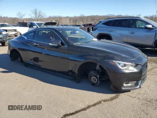 2022 Infiniti Q60 Red Sport 400 with VIN JN1FV7LL8NM680212, listed as a Copart auction lot 41955715 with Not provided miles and Salvage title. Bid and sale history available at DreamBid. Image 4.