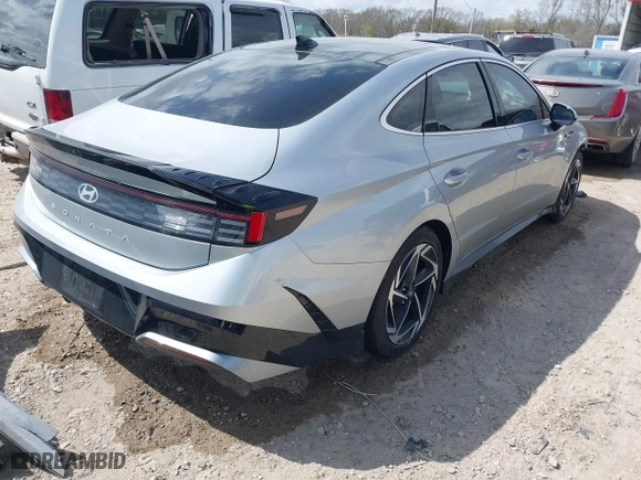2024 Hyundai Sonata SEL with VIN KMHL14JA8RA363268, listed as a IAAI auction lot 41741344 with 21,905 mi miles. Bid and sale history available at carsss.com. Image 4.
