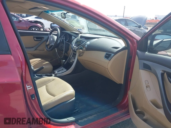 2012 Hyundai Elantra Limited with VIN KMHDH4AE7CU335325, listed as a IAAI auction lot 41680850 with 105,991 mi miles. Bid and sale history available at carsss.com. Image 5.