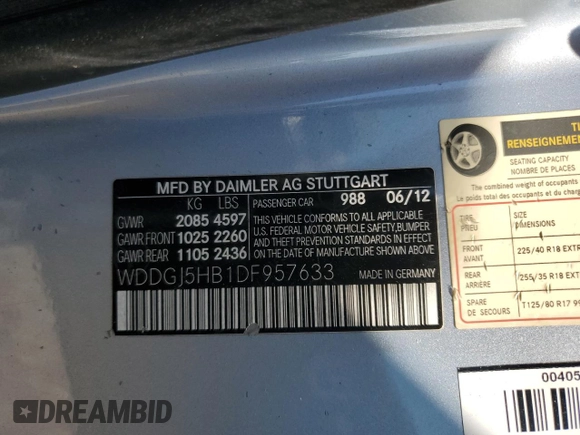 2013 Mercedes-Benz C 350 с VIN WDDGJ5HB1DF957633, выставлен на аукционе Copart как лот 65576675 с пробегом 232 132 миль миль и Списание • Salvage title. История ставок и продаж доступна на DreamBid. Изображение 12.