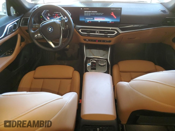 2023 BMW i4 eDrive35 with VIN WBY43AW01PFR40853, listed as a Copart auction lot 54170134 with 3,829 mi miles. Bid and sale history available at carsss.com. Image 8.