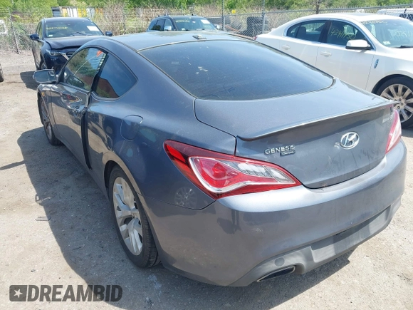 2015 Hyundai Genesis Coupe 3.8L Base with VIN KMHHT6KJ4FU128418, listed as a IAAI auction lot 42391336 with 90,197 mi miles and . Bid and sale history available at DreamBid. Image 3.
