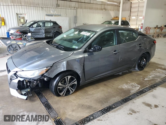 2022 Nissan Sentra SV with VIN 3N1AB8CV2NY315905, listed as a Copart auction lot 55638945 with 43,416 mi miles and Salvage Title. Bid and sale history available at DreamBid. Image 1.