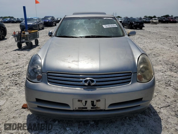 2006 Infiniti G35 with VIN JNKCV51F06M608342, listed as a Copart auction lot 57423235 with 166,928 mi miles and Clean Title. Bid and sale history available at DreamBid. Image 5.