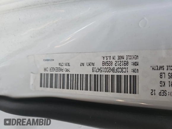 2013 Dodge Dart SXT with VIN 1C3CDFBH2DD154719, listed as a Copart auction lot 82466654 with 140,913 mi miles and Clean Title. Bid and sale history available at carsss.com. Image 10.