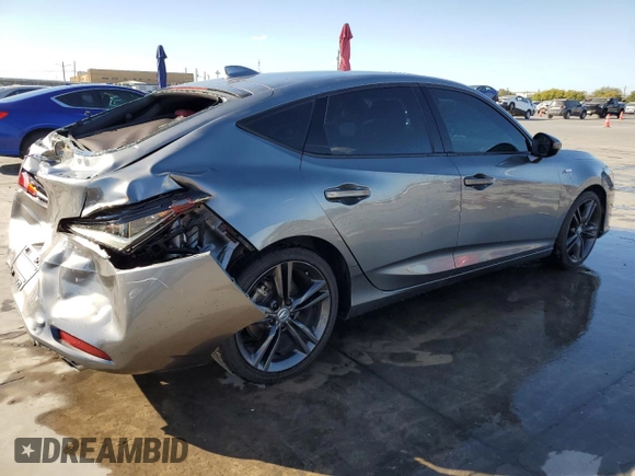 2023 Acura Integra w/A-Spec Package with VIN 19UDE4H37PA025945, listed as a Copart auction lot 77955164 with 24,245 mi miles and Salvage title. Bid and sale history available at DreamBid. Image 3.