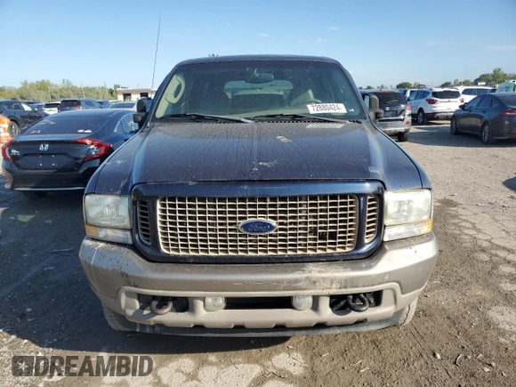 2003 Ford Excursion Eddie Bauer z VIN 1FMNU45S13EB44882, wystawiony jako Copart lot #72880424 z przebiegiem 215 341 mil mil oraz Czysty tytuł • Clean title. Historia ofert i sprzedaży dostępna na DreamBid. Obrazek 5.