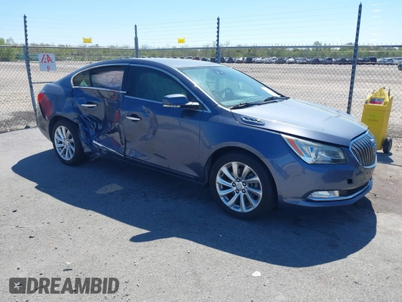 2014 Buick LaCrosse Leather with VIN 1G4GB5G37EF204977, listed as a IAAI auction lot 41844078 with 104,773 mi miles. Bid and sale history available at carsss.com. Image 1.