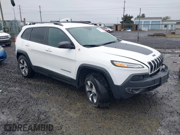 2018 Jeep Cherokee Trailhawk with VIN 1C4PJMBBXJD567022, listed as a IAAI auction lot 41834618 with 41,017 mi miles and . Bid and sale history available at DreamBid. Image 1.