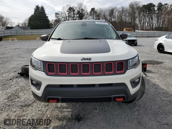 2018 Jeep Compass Trailhawk with VIN 3C4NJDDB9JT451440, listed as a Copart auction lot 47638765 with 115,683 mi miles and Salvage Title. Bid and sale history available at carsss.com. Image 5.