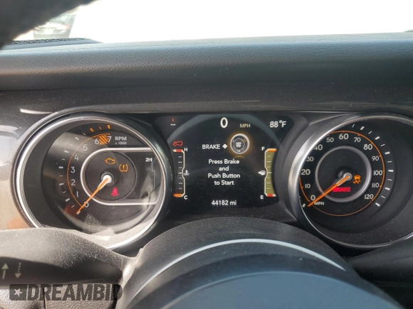 2020 Jeep Wrangler Unlimited Willys with VIN 1C4HJXDN3LW117023, listed as a Copart auction lot 43269955 with 44,182 mi miles and Salvage title. Bid and sale history available at DreamBid. Image 9.