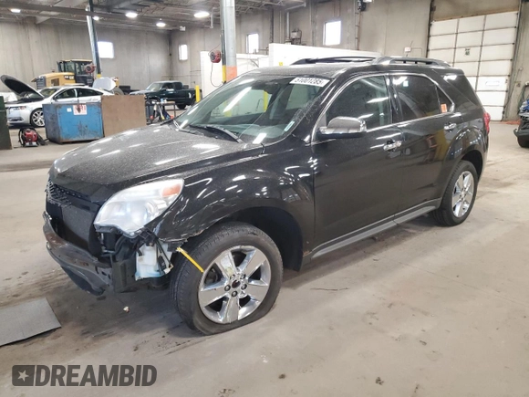 2012 Chevrolet Equinox LTZ with VIN 2GNFLGEK6C6385670, listed as a Copart auction lot 51001285 with 184,223 mi miles and Salvage Title. Bid and sale history available at carsss.com. Image 1.
