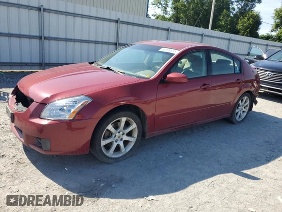 2008 Nissan Maxima SE with VIN 1N4BA41EX8C814972, listed as a Copart auction lot 60018655 with 332,355 mi miles and Salvage title. Bid and sale history available at DreamBid. Image 1.