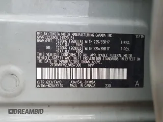 2020 Toyota RAV4 Hybrid XLE with VIN 2T3RWRFV2LW057300, listed as a Copart auction lot 54762655 with 96,624 mi miles and Salvage title. Bid and sale history available at DreamBid. Image 13.