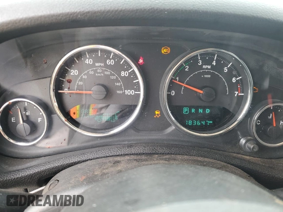2016 Jeep Wrangler Unlimited Sahara with VIN 1C4BJWEGXGL264740, listed as a Copart auction lot 57225115 with 183,647 mi miles and Salvage title. Bid and sale history available at DreamBid. Image 9.