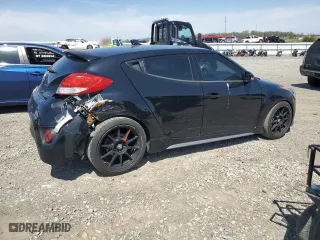 2014 Hyundai Veloster Turbo with VIN KMHTC6AE2EU207423, listed as a Copart auction lot 52151565 with 96,215 mi miles and Salvage Title. Bid and sale history available at carsss.com. Image 3.