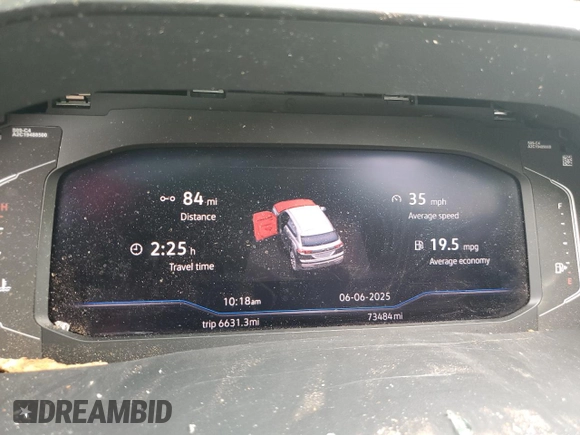 2020 Volkswagen Atlas SEL with VIN 1V2ME2CA2LC209938, listed as a Copart auction lot 59866725 with 73,484 mi miles and Salvage title. Bid and sale history available at DreamBid. Image 9.