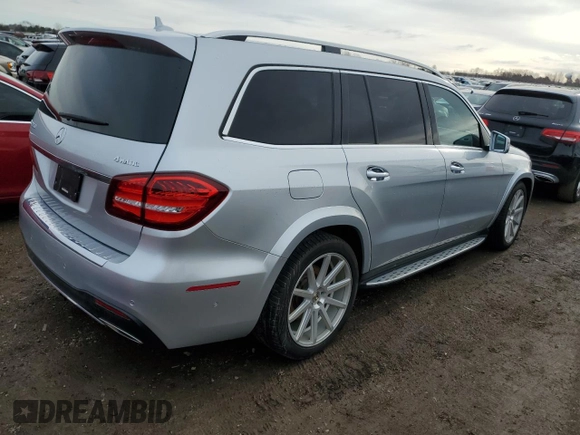 2017 Mercedes-Benz GLS 550 with VIN 4JGDF7DE6HA783390, listed as a Copart auction lot 50081065 with 82,273 mi miles and Salvage title. Bid and sale history available at DreamBid. Image 3.