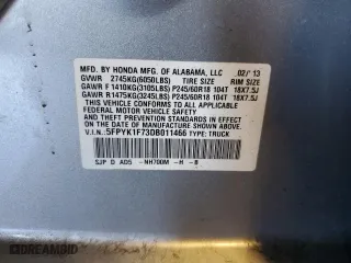 2013 Honda Ridgeline Sport with VIN 5FPYK1F73DB011466, listed as a Copart auction lot 47089965 with 129,731 mi miles and Salvage Title. Bid and sale history available at carsss.com. Image 12.