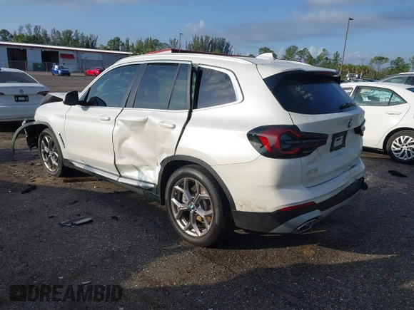 2024 BMW X3 sDrive30i with VIN WBX47DP0XRN314770, listed as a IAAI auction lot 41621356 with 1,885 mi miles and . Bid and sale history available at DreamBid. Image 3.