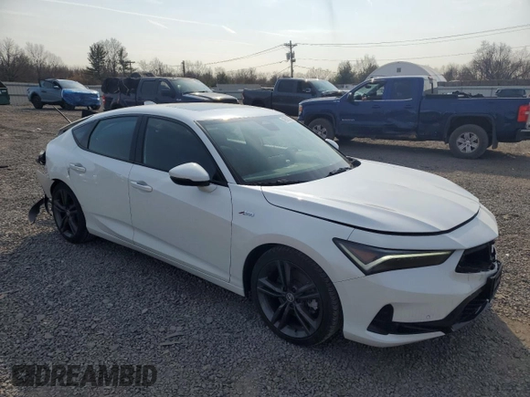2024 Acura Integra Technology with VIN 19UDE4H64RA012647, listed as a Copart auction lot 48589755 with 10,299 mi miles and Salvage title. Bid and sale history available at DreamBid. Image 4.