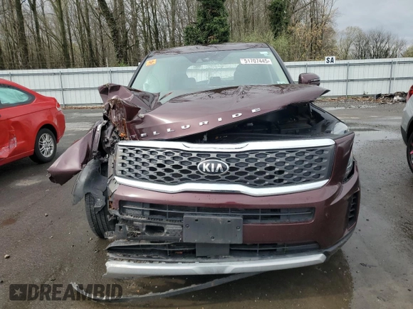 2021 Kia Telluride LX with VIN 5XYP2DHC8MG160478, listed as a Copart auction lot 51707445 with 52,934 mi miles and Salvage title. Bid and sale history available at DreamBid. Image 5.