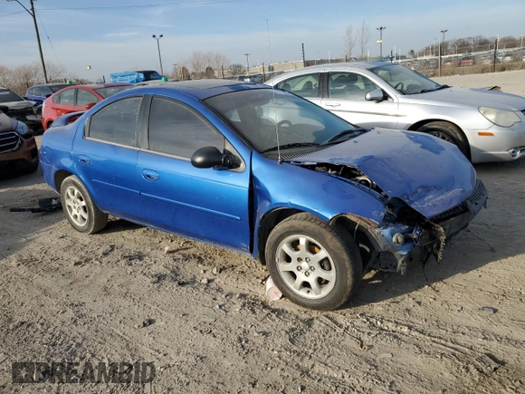 2005 Dodge Neon SXT with VIN 1B3ES56C05D117304, listed as a Copart auction lot 49072365 with 155,535 mi miles and Salvage Title. Bid and sale history available at DreamBid. Image 4.