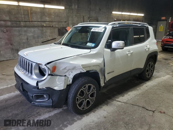 2018 Jeep Renegade Limited с VIN ZACCJBDB6JPH01462, выставлен на аукционе Copart как лот 84411514 с пробегом 58 562 миль миль и Списание • Salvage title. История ставок и продаж доступна на DreamBid. Изображение 1.