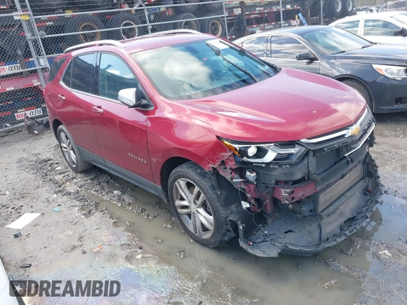 2019 Chevrolet Equinox Premier with VIN 2GNAXYEX2K6276346, listed as a IAAI auction lot 41627909 with 118,134 mi miles. Bid and sale history available at carsss.com. Image 1.
