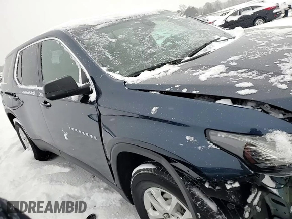 2022 Chevrolet Traverse LS with VIN 1GNEVFKW5NJ104147, listed as a Copart auction lot 88912525 with 57,052 mi miles and Salvage Title. Bid and sale history available at carsss.com. Image 15.