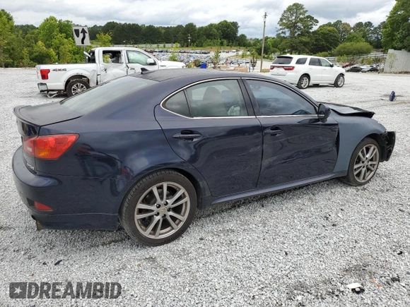 2008 Lexus IS 250 with VIN JTHBK262X85052613, listed as a Copart auction lot 60151025 with 355,990 mi miles and Salvage title. Bid and sale history available at DreamBid. Image 3.