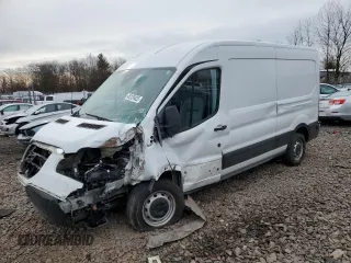 2019 Ford Transit with VIN 1FTYR2CM8KKA00614, listed as a Copart auction lot 45124425 with Not Provided miles and Salvage Title. Bid and sale history available at carsss.com. Image 1.