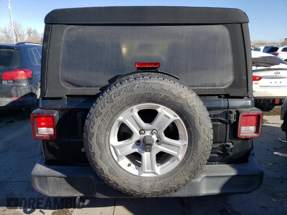 2018 Jeep Wrangler Sport with VIN 1C4GJXAG1JW193743, listed as a Copart auction lot 42694505 with 72,085 mi miles and Salvage Title. Bid and sale history available at carsss.com. Image 6.