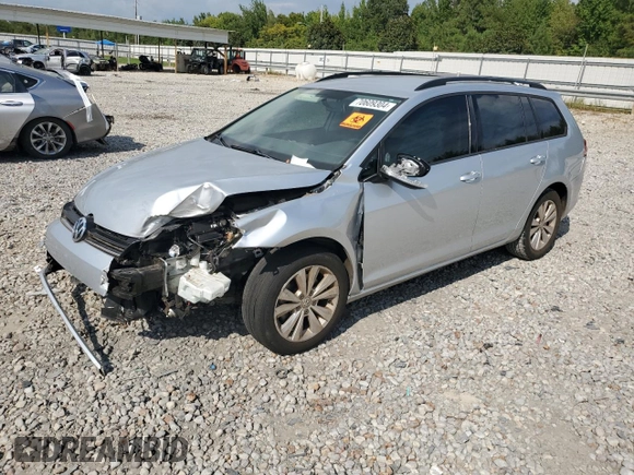 2017 Volkswagen Golf SportWagen S with VIN 3VW017AU0HM500592, listed as a Copart auction lot 70609304 with 0 mi miles and Salvage Title. Bid and sale history available at carsss.com. Image 1.