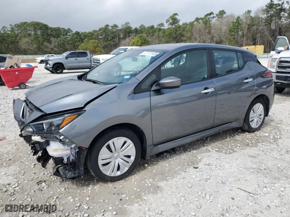 2022 Nissan LEAF S with VIN 1N4AZ1BV4NC561130, listed as a Copart auction lot 47173105 with NaN miles and Salvage Title. Bid and sale history available at carsss.com. Image 1.