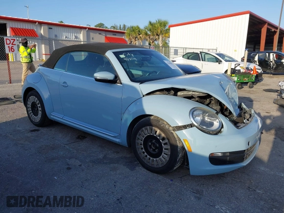 2013 Volkswagen Beetle 2.5L with VIN 3VW5P7AT0DM812482, listed as a IAAI auction lot 42103987 with 105,513 mi miles and . Bid and sale history available at DreamBid. Image 1.