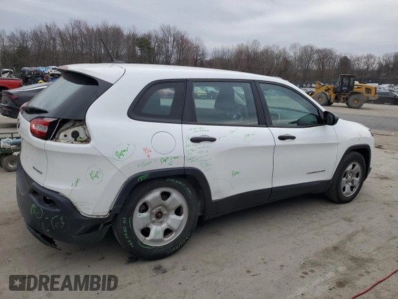 2017 Jeep Cherokee Sport with VIN 1C4PJMAB3HW651280, listed as a Copart auction lot 50682055 with 130,253 mi miles and Salvage Title. Bid and sale history available at carsss.com. Image 3.