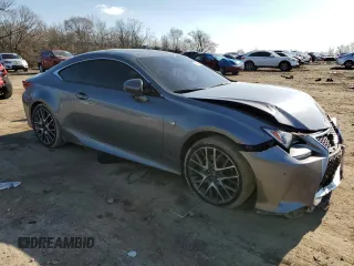 2018 Lexus RC 300 with VIN JTHS85BC8J5004516, listed as a Copart auction lot 44033395 with 63,537 mi miles and Salvage title. Bid and sale history available at DreamBid. Image 4.