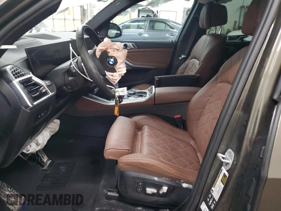 2025 BMW X5 xDrive40i with VIN 5UX23EU01S9Y34671, listed as a Copart auction lot 45758765 with 0 mi miles and Salvage Title. Bid and sale history available at carsss.com. Image 7.