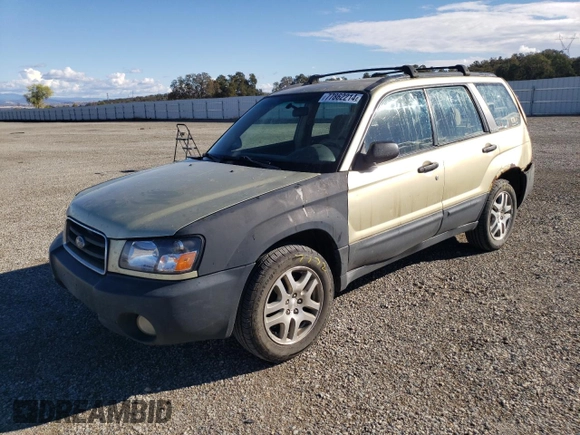 2003 Subaru Forester X with VIN JF1SG63643H749063, listed as a Copart auction lot 77862214 with 155,077 mi miles and Salvage Title. Bid and sale history available at carsss.com. Image 1.