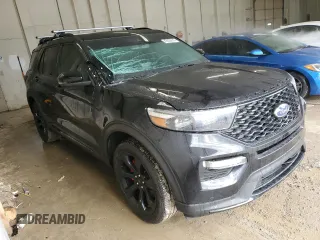 2023 Ford Explorer ST with VIN 1FM5K8GC8PGC22488, listed as a Copart auction lot 43020615 with 17,442 mi miles and Salvage Title. Bid and sale history available at carsss.com. Image 4.