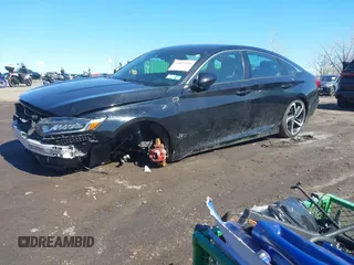 2019 Honda Accord Sedan Sport 1.5T with VIN 1HGCV1F36KA142258, listed as a IAAI auction lot 41811980 with 91,424 mi miles. Bid and sale history available at carsss.com. Image 2.