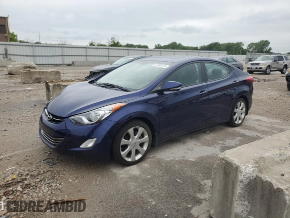 2012 Hyundai Elantra Limited z VIN 5NPDH4AE2CH127044, wystawiony jako Copart lot #57280115 z przebiegiem 84 283 mil mil oraz Szkoda całkowita • Salvage title. Historia ofert i sprzedaży dostępna na DreamBid. Obrazek 1.