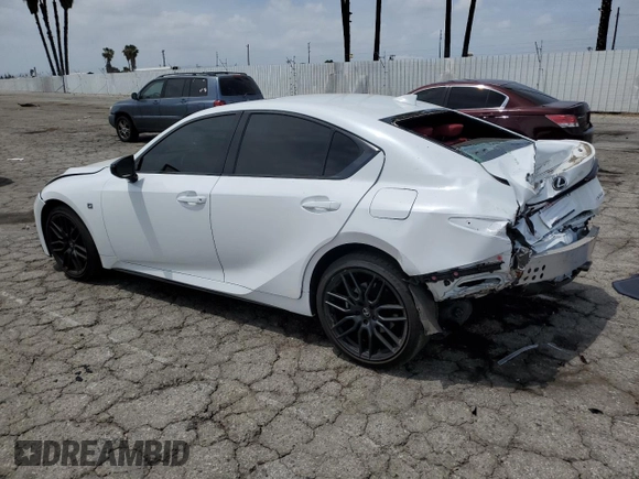 2024 Lexus IS 350 F Sport with VIN JTHGZ1B29R5073827, listed as a Copart auction lot 55848125 with 10,455 mi miles and Salvage title. Bid and sale history available at DreamBid. Image 2.