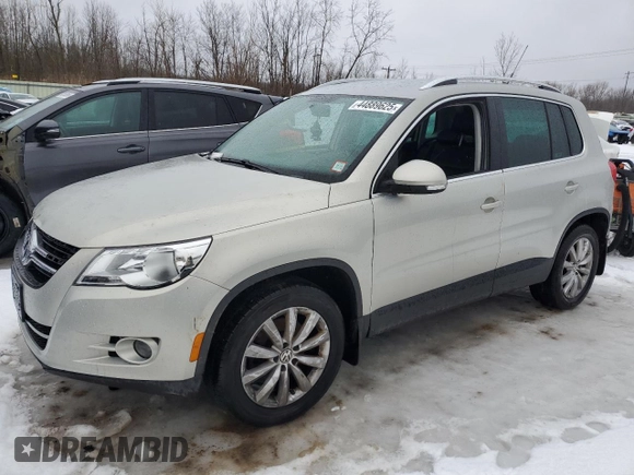 2011 Volkswagen Tiguan SEL with VIN WVGBV7AX9BW505383, listed as a Copart auction lot 44889625 with Not Provided miles and Clean Title. Bid and sale history available at DreamBid. Image 1.