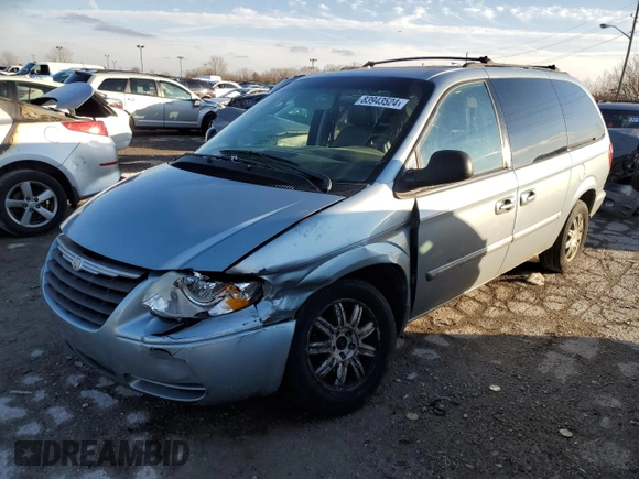 2006 Chrysler Town & Country LWB Touring with VIN 2A4GP54L16R608968, listed as a Copart auction lot 88060355 with 180,276 mi miles and Non Repairable. Bid and sale history available at carsss.com. Image 1.